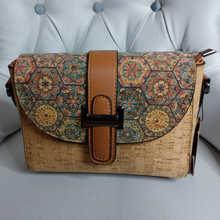 Bandolera-Crossbody de Corcho Exagon